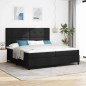 vidaXL Letto Box Spring con Materasso Nero 200x200 cm Tessuto vidaXL Letto Box Spring con Materasso Nero 200x200 cm Tessuto
