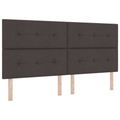 vidaXL Letto a box spring con materasso grigio scuro 200x200 cm Tessuto
