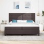 vidaXL Letto a box spring con materasso grigio scuro 200x200 cm Tessuto vidaXL Letto a box spring con materasso grigio scuro 200x200 cm Tessuto