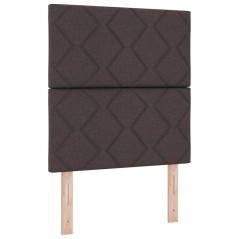 vidaXL Letto Box Spring con Materasso Marrone Scuro 80x200 cm Tessuto