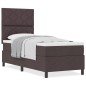 vidaXL Letto Box Spring con Materasso Marrone Scuro 80x200 cm Tessuto