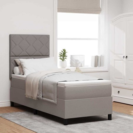 vidaXL Letto con Box Spring Taupe 80x200 cm in Tessuto
