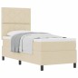 vidaXL Letto con Box Spring con Materasso Crema 80x200 cm Tessuto