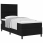 vidaXL Letto con rete con materasso nero singolo in tessuto vidaXL Letto con rete con materasso nero singolo in tessuto