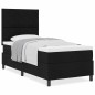 vidaXL Letto con rete con materasso nero singolo in tessuto vidaXL Letto con rete con materasso nero singolo in tessuto