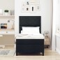 vidaXL Letto con rete con materasso nero singolo in tessuto vidaXL Letto con rete con materasso nero singolo in tessuto