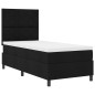 vidaXL Letto con rete con materasso nero singolo in tessuto vidaXL Letto con rete con materasso nero singolo in tessuto