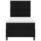 vidaXL Letto con rete con materasso nero singolo in tessuto vidaXL Letto con rete con materasso nero singolo in tessuto