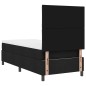 vidaXL Letto con rete con materasso nero singolo in tessuto vidaXL Letto con rete con materasso nero singolo in tessuto