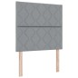 vidaXL Letto a Molle e Materasso Grigio Chiaro 90x200 cm in Tessuto