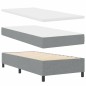 vidaXL Letto a Molle e Materasso Grigio Chiaro 90x200 cm in Tessuto