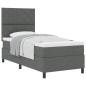 vidaXL Letto con Box Spring e Materasso Grigio Scuro 90x200 cm in Tessuto