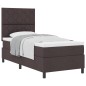 vidaXL Letto con Box Spring Marrone Scuro 90x200 cm Tessuto