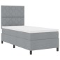 vidaXL Letto Box Spring e Materasso Grigio Chiaro 100x200 cm Tessuto vidaXL Letto Box Spring e Materasso Grigio Chiaro 100x200 cm Tessuto