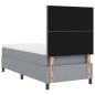 vidaXL Letto Box Spring e Materasso Grigio Chiaro 100x200 cm Tessuto vidaXL Letto Box Spring e Materasso Grigio Chiaro 100x200 cm Tessuto