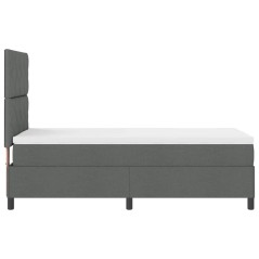 vidaXL Letto con Box Spring Grigio Scuro 100x200 cm in Stoffa