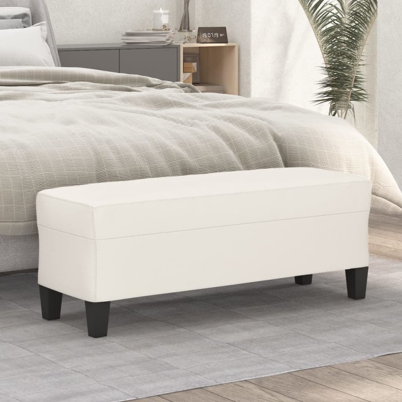 Panca Crema 100x35x41 cm in Similpelle Panca Crema 100x35x41 cm in Similpelle