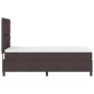 vidaXL Letto Box Spring con Materasso Marrone Scuro 100x200 cm Tessuto vidaXL Letto Box Spring con Materasso Marrone Scuro 100x200 cm Tessuto