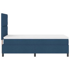 vidaXL Letto con Box Spring e Materasso Blu 100x200 cm Tessuto
