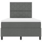 vidaXL Letto a Molle con Materasso Grigio Scuro Piccolo Doppio Tessuto