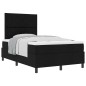 vidaXL Letto Box Spring con Materasso Nero Piccolo Doppio in Tessuto