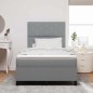 vidaXL Letto con box spring e materasso Grigio chiaro 120x200 cm Tessuto