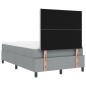 vidaXL Letto con box spring e materasso Grigio chiaro 120x200 cm Tessuto