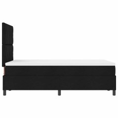 vidaXL Letto a rete con materasso nero 120x200 cm tessuto
