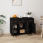 Credenza Nera 100x40x75 cm in Legno Massello di Pino Credenza Nera 100x40x75 cm in Legno Massello di Pino