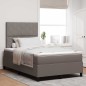 vidaXL Letto con Box Spring e Materasso Taupe 120x200 cm in Tessuto