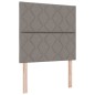 vidaXL Letto con Box Spring e Materasso Taupe 120x200 cm in Tessuto