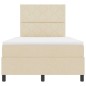 vidaXL Letto con box spring e materasso crema 120x200 cm tessuto