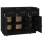 Credenza Nera 100x40x75 cm in Legno Massello di Pino Credenza Nera 100x40x75 cm in Legno Massello di Pino