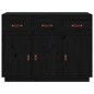 Credenza Nera 100x40x75 cm in Legno Massello di Pino Credenza Nera 100x40x75 cm in Legno Massello di Pino