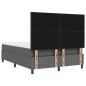 vidaXL Letto Box Spring con Materasso Grigio Scuro 140x190 cm in Tessuto