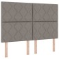 vidaXL Letto con Rete a Molle con Materasso Taupe 140x190 cm Tessuto vidaXL Letto con Rete a Molle con Materasso Taupe 140x190 cm Tessuto