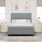 vidaXL Letto con box spring grigio chiaro 140x200 cm tessuto vidaXL Letto con box spring grigio chiaro 140x200 cm tessuto