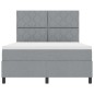 vidaXL Letto con box spring grigio chiaro 140x200 cm tessuto vidaXL Letto con box spring grigio chiaro 140x200 cm tessuto