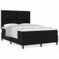 vidaXL Letto a Rete con Materasso Nero 140x200 cm Tessuto