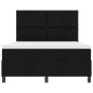 vidaXL Letto a Rete con Materasso Nero 140x200 cm Tessuto
