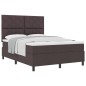 vidaXL Letto Box Spring e Materasso Marrone Scuro 140x200 cm Tessuto