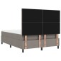 vidaXL Letto Box Spring con Materasso Taupe 140x200 cm Tessuto vidaXL Letto Box Spring con Materasso Taupe 140x200 cm Tessuto