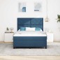 vidaXL Letto con rete a molle Blu 140x200 cm Tessuto vidaXL Letto con rete a molle Blu 140x200 cm Tessuto