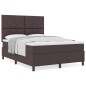 vidaXL Letto con Rete a Molle e Materasso Grigio Scuro 160x200 cm in Tessuto