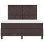 vidaXL Letto con Rete a Molle e Materasso Grigio Scuro 160x200 cm in Tessuto