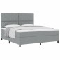vidaXL Letto a Molle con Materasso Grigio Chiaro Super King Tessuto vidaXL Letto a Molle con Materasso Grigio Chiaro Super King Tessuto