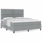 vidaXL Letto a Molle con Materasso Grigio Chiaro Super King Tessuto vidaXL Letto a Molle con Materasso Grigio Chiaro Super King Tessuto