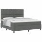 vidaXL Letto con Piattaforma Grigio Scuro con Materasso