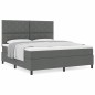 vidaXL Letto con Piattaforma Grigio Scuro con Materasso