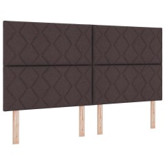 vidaXL Letto Box Spring con Materasso Marrone Scuro Super King in Tessuto
